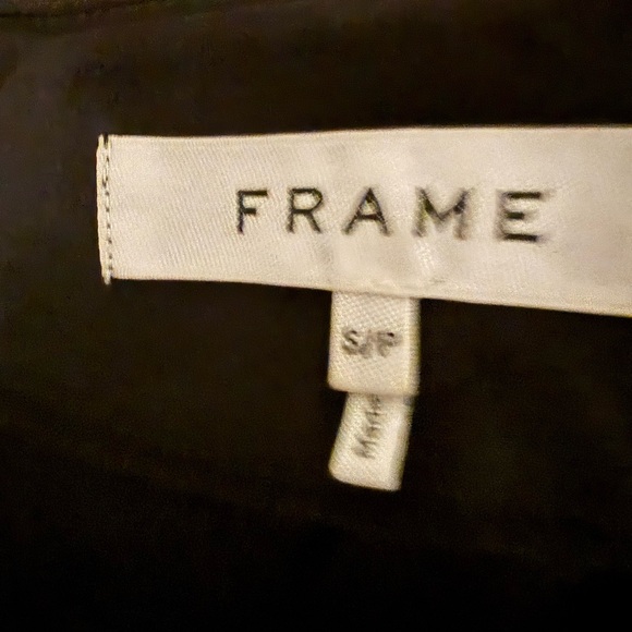 Frame 100% silk $275 Black Satin Button-Up Blouse - Picture 4 of 6